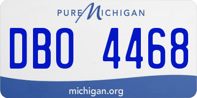 MI license plate DBO4468