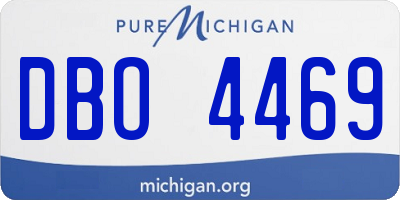 MI license plate DBO4469