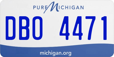 MI license plate DBO4471