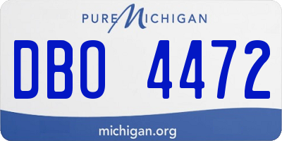 MI license plate DBO4472