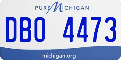 MI license plate DBO4473