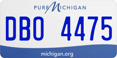 MI license plate DBO4475