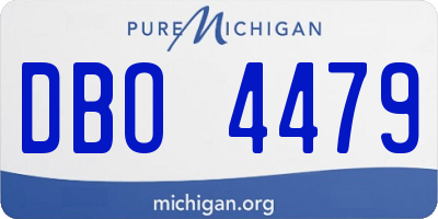 MI license plate DBO4479