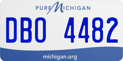 MI license plate DBO4482