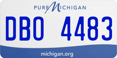 MI license plate DBO4483