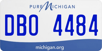 MI license plate DBO4484