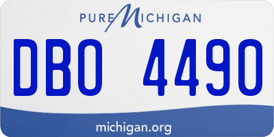 MI license plate DBO4490