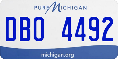 MI license plate DBO4492