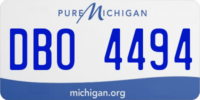 MI license plate DBO4494