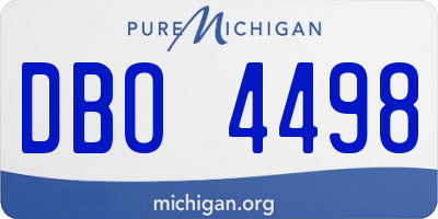 MI license plate DBO4498
