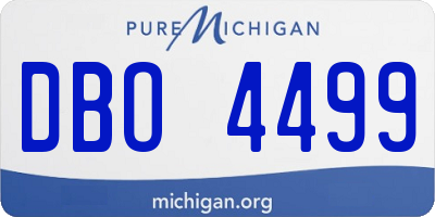 MI license plate DBO4499
