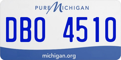 MI license plate DBO4510