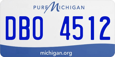 MI license plate DBO4512