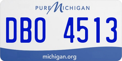 MI license plate DBO4513