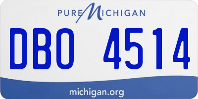 MI license plate DBO4514