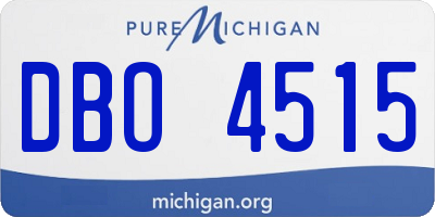 MI license plate DBO4515