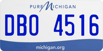 MI license plate DBO4516