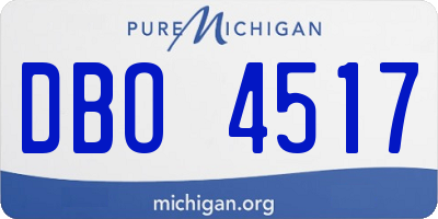 MI license plate DBO4517