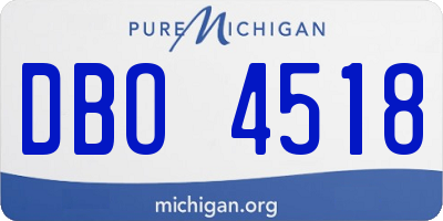 MI license plate DBO4518