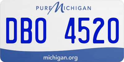 MI license plate DBO4520