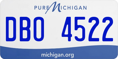 MI license plate DBO4522