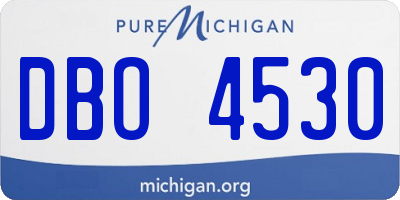 MI license plate DBO4530