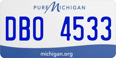 MI license plate DBO4533