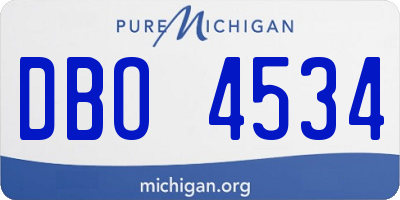 MI license plate DBO4534