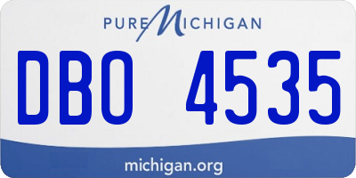 MI license plate DBO4535