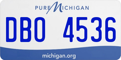 MI license plate DBO4536