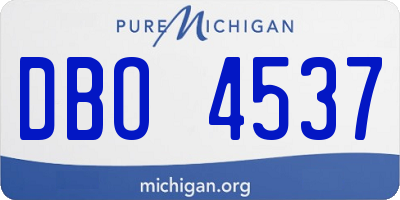 MI license plate DBO4537