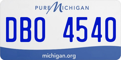 MI license plate DBO4540