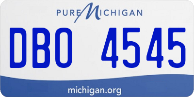 MI license plate DBO4545