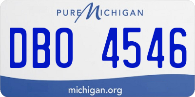 MI license plate DBO4546