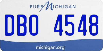 MI license plate DBO4548