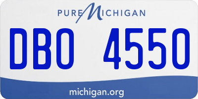 MI license plate DBO4550