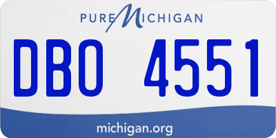 MI license plate DBO4551