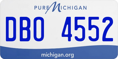 MI license plate DBO4552