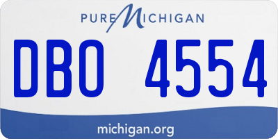 MI license plate DBO4554