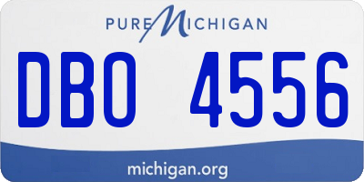 MI license plate DBO4556