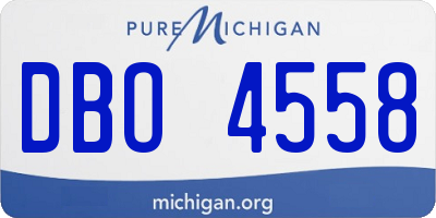 MI license plate DBO4558
