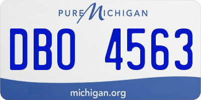 MI license plate DBO4563