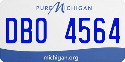MI license plate DBO4564