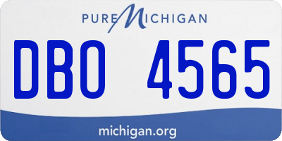 MI license plate DBO4565