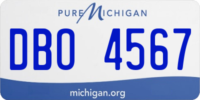MI license plate DBO4567