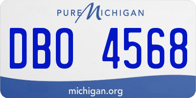 MI license plate DBO4568