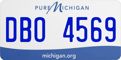 MI license plate DBO4569