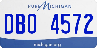 MI license plate DBO4572