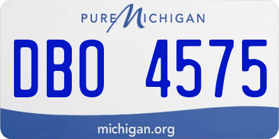 MI license plate DBO4575