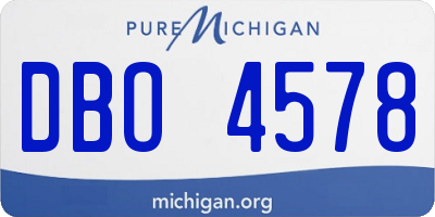 MI license plate DBO4578